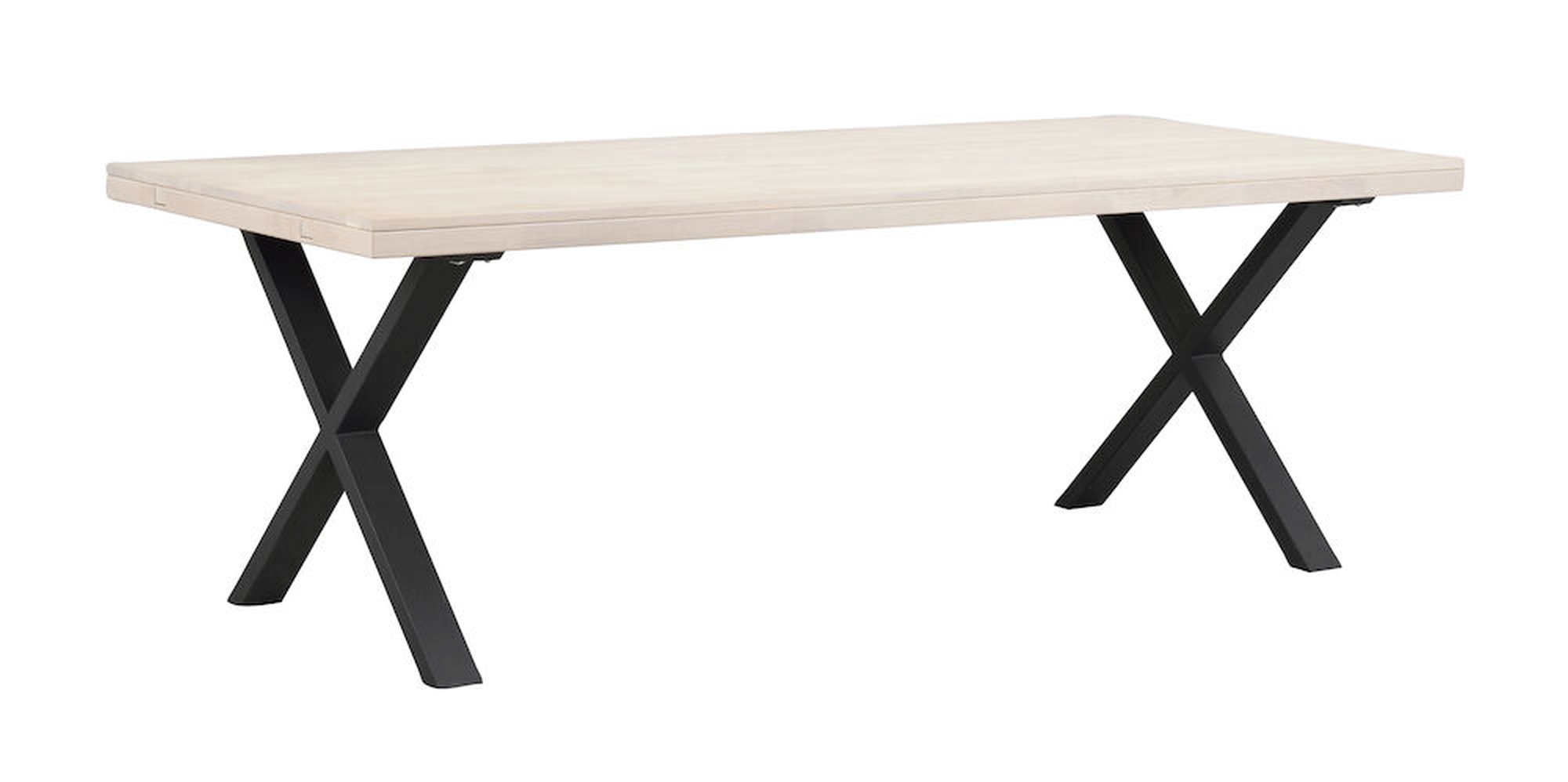Esstisch Brooklyn, X-Gestell, 220cm, Whitewash