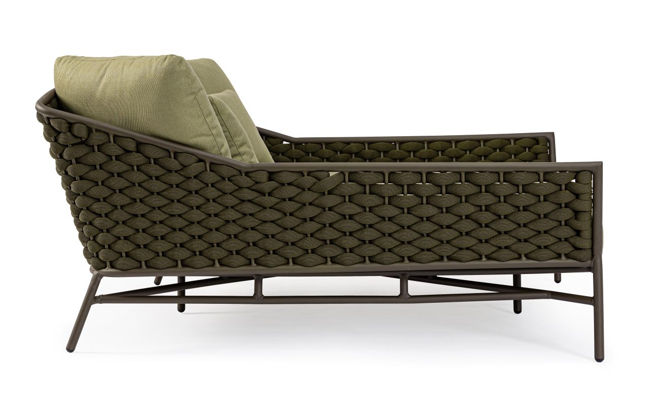 Gartendaybed Everly aus Aluminium, Olive