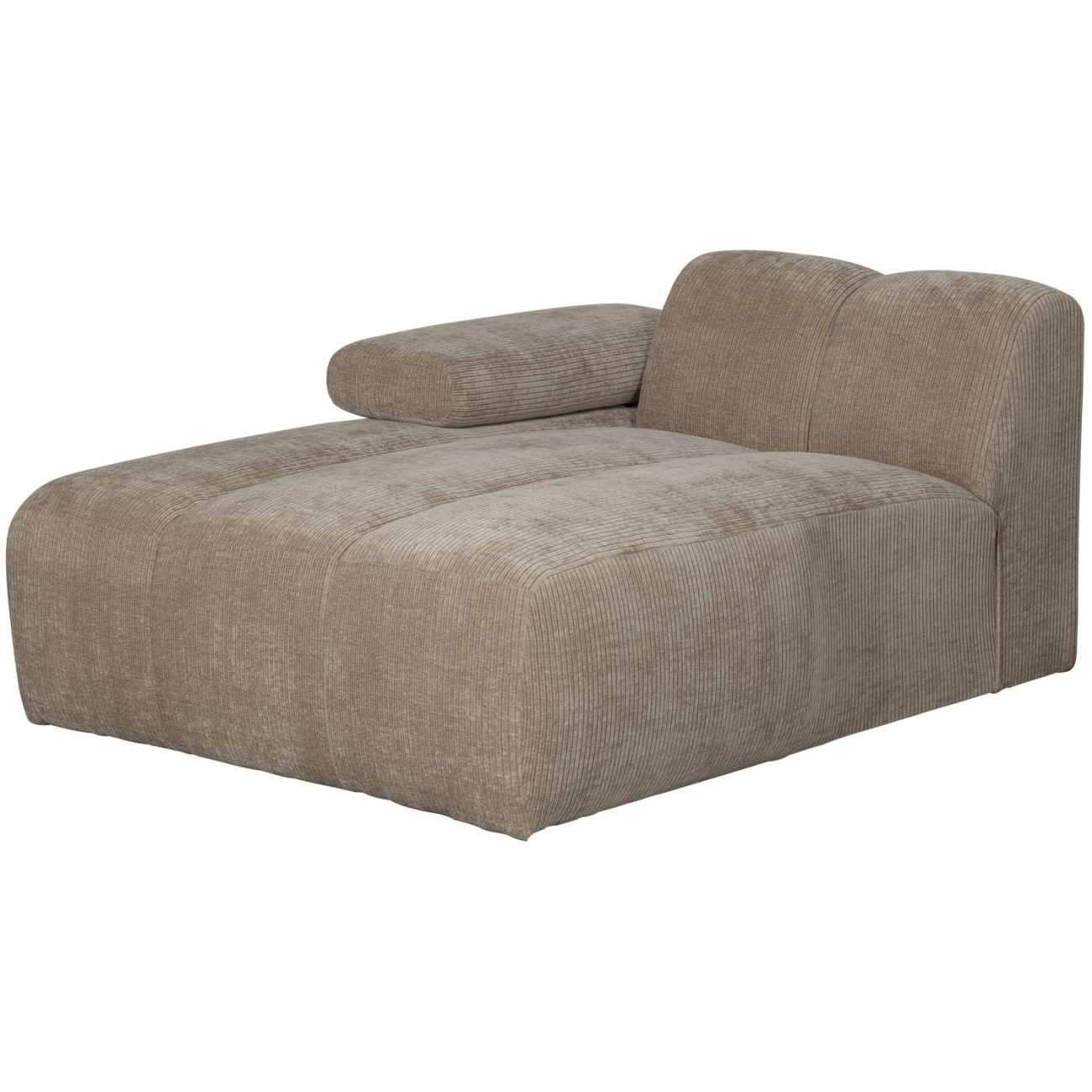 Modulsofa Mojo Flachcord Chaiselongue-Links, Sand