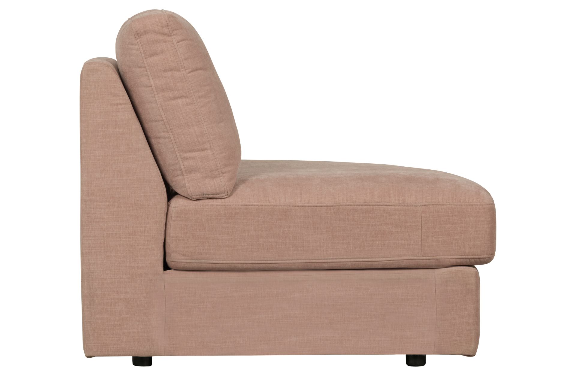 Modulsofa Family 1-Seat Eck-Element Rund Rechts, Rosa