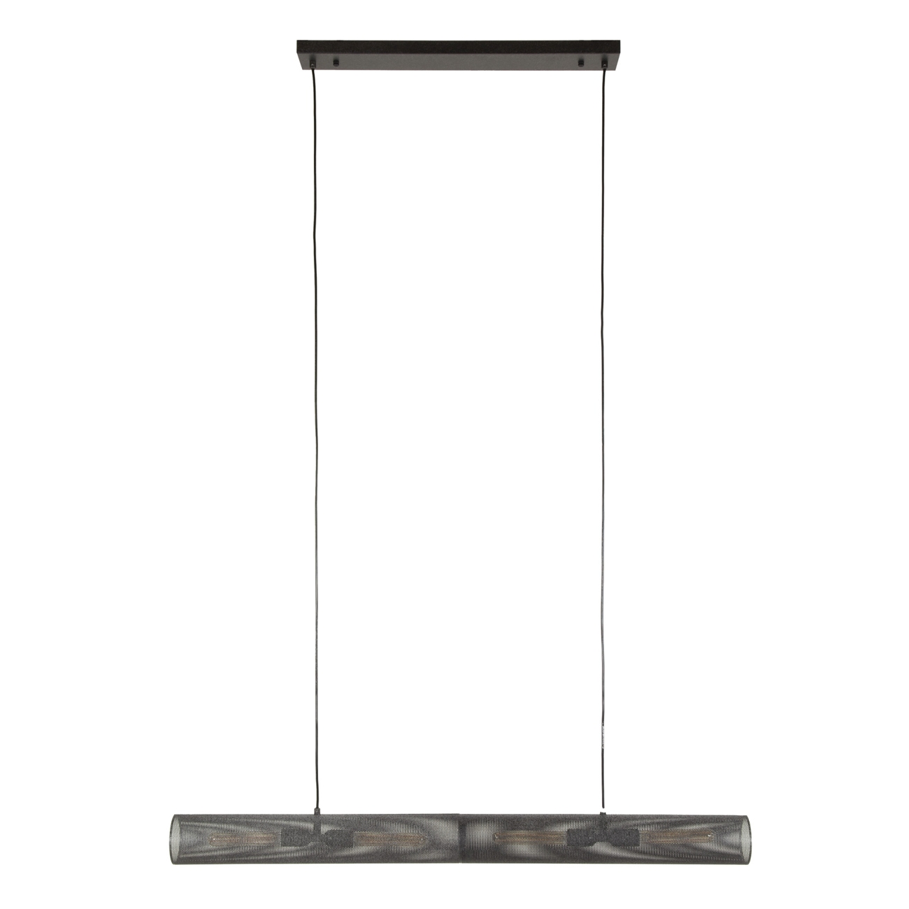 Hängeleuchte Fosonje, 4-flammig - Metall in Artic-Schwarz, 120 cm, LED
