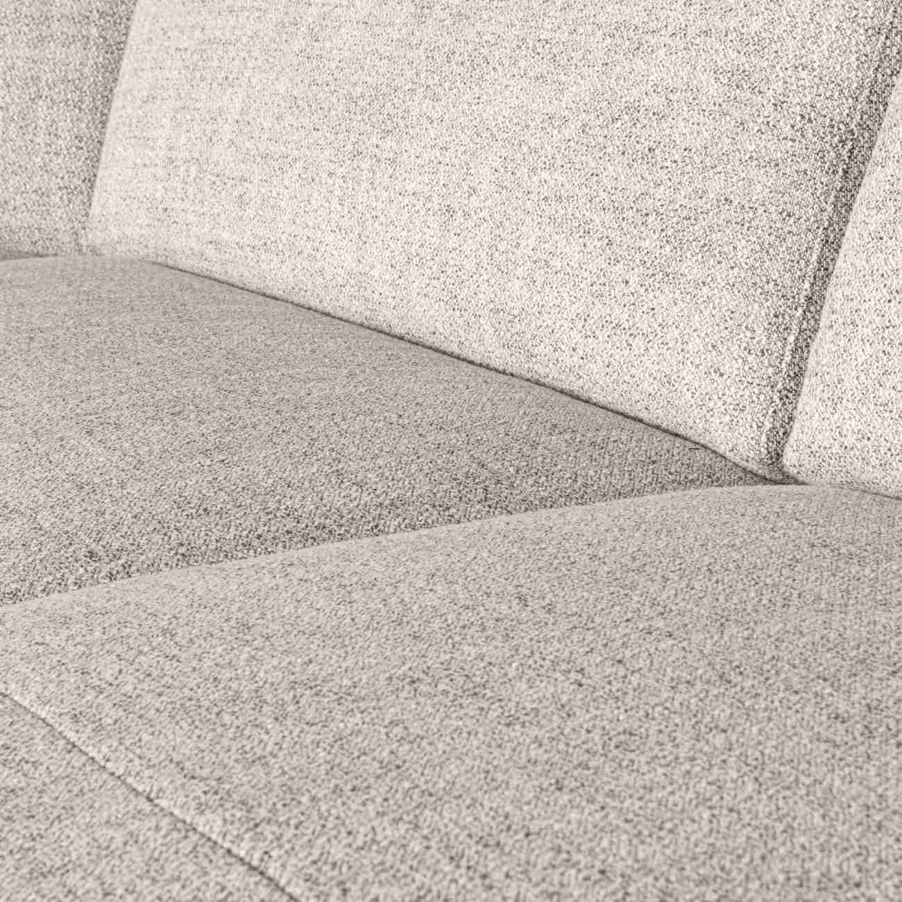 Sofa Avelon U-Form aus Melange-Stoff, Natur