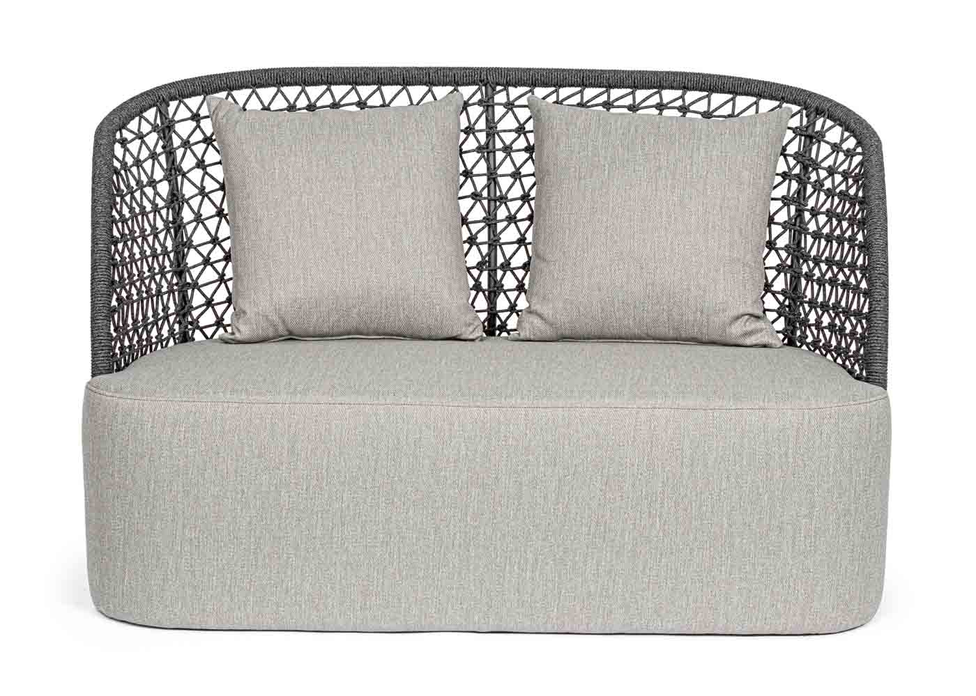 4 Sitzer Outdoorsofa Cuyen mit Kissen, Anthrazit