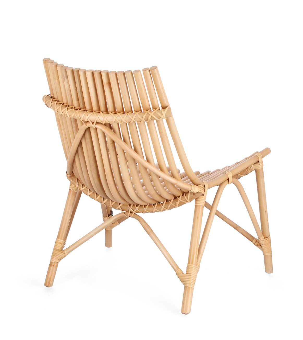 Sessel Menendez aus Rattan, Natur