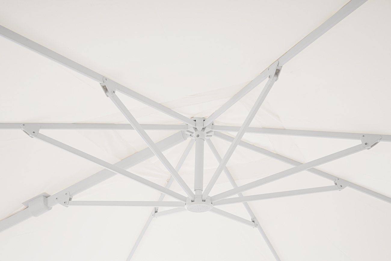 Sonnenschirm Vega aus Aluminium 3x3 m, Weiß