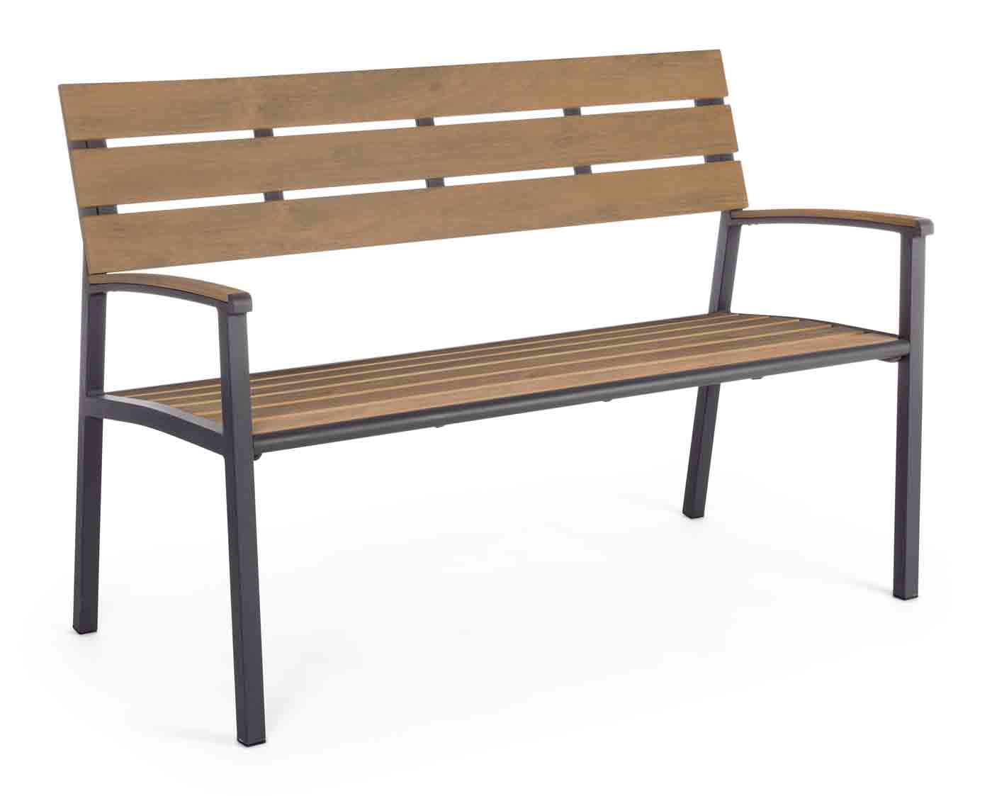 Gartenbank Isak aus Aluminium und Polyholz, Anthrazit Gartenbank Isak aus Aluminium und Polyholz, Anthrazit