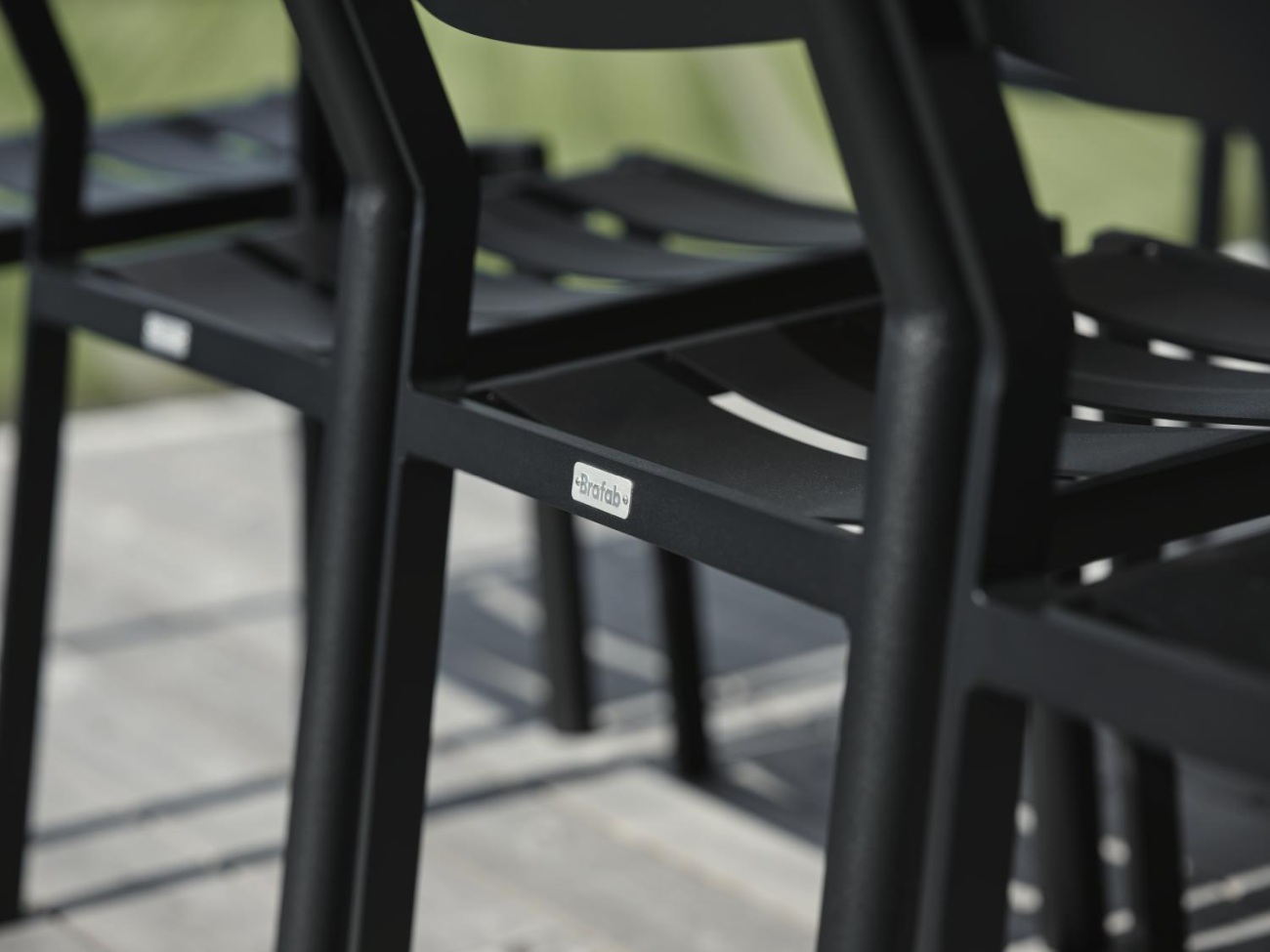 Gartenstuhl Delia aus Metall, Schwarz