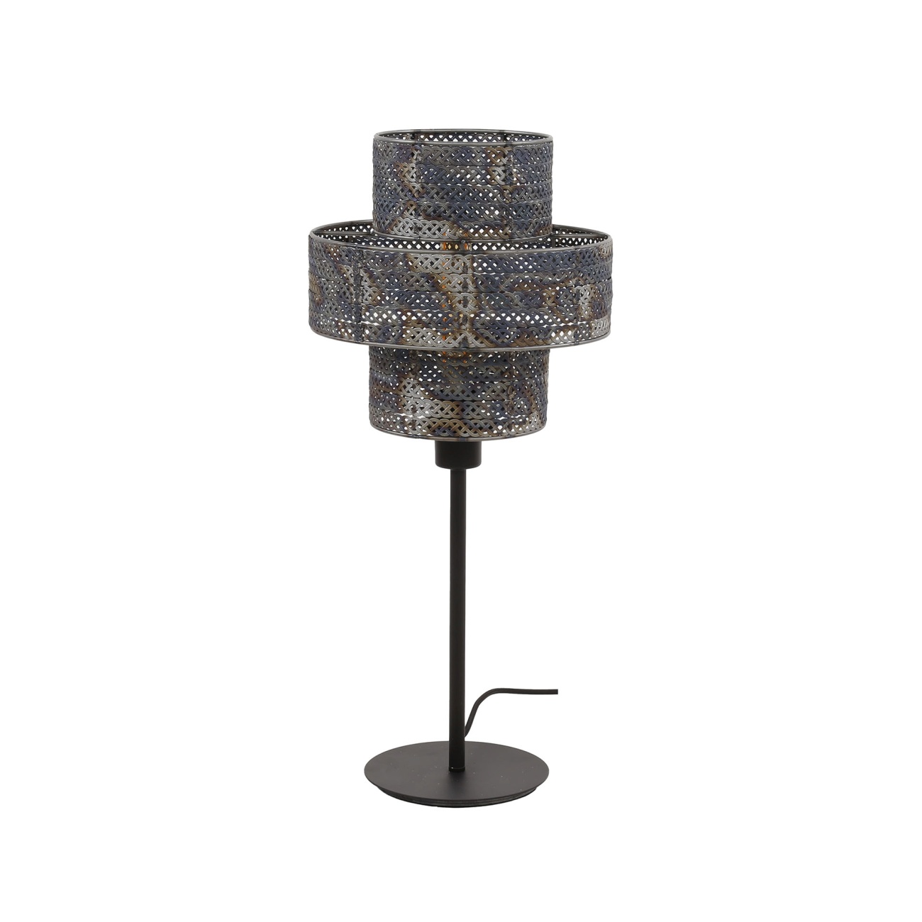 Tischleuchte Froboya - gebranntes Metall, Schwarzbraun, inkl. LED