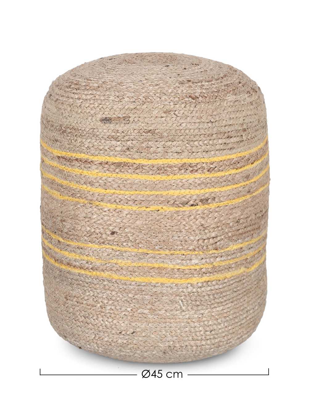 Pouf Ankit aus Jute, Gelb