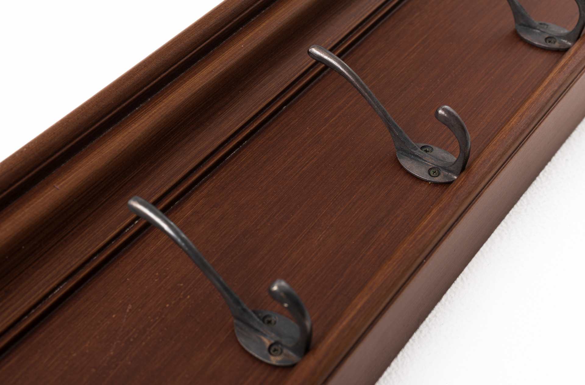 Wandgarderobe Halifax mit 4 Haken, Dunkelbraun