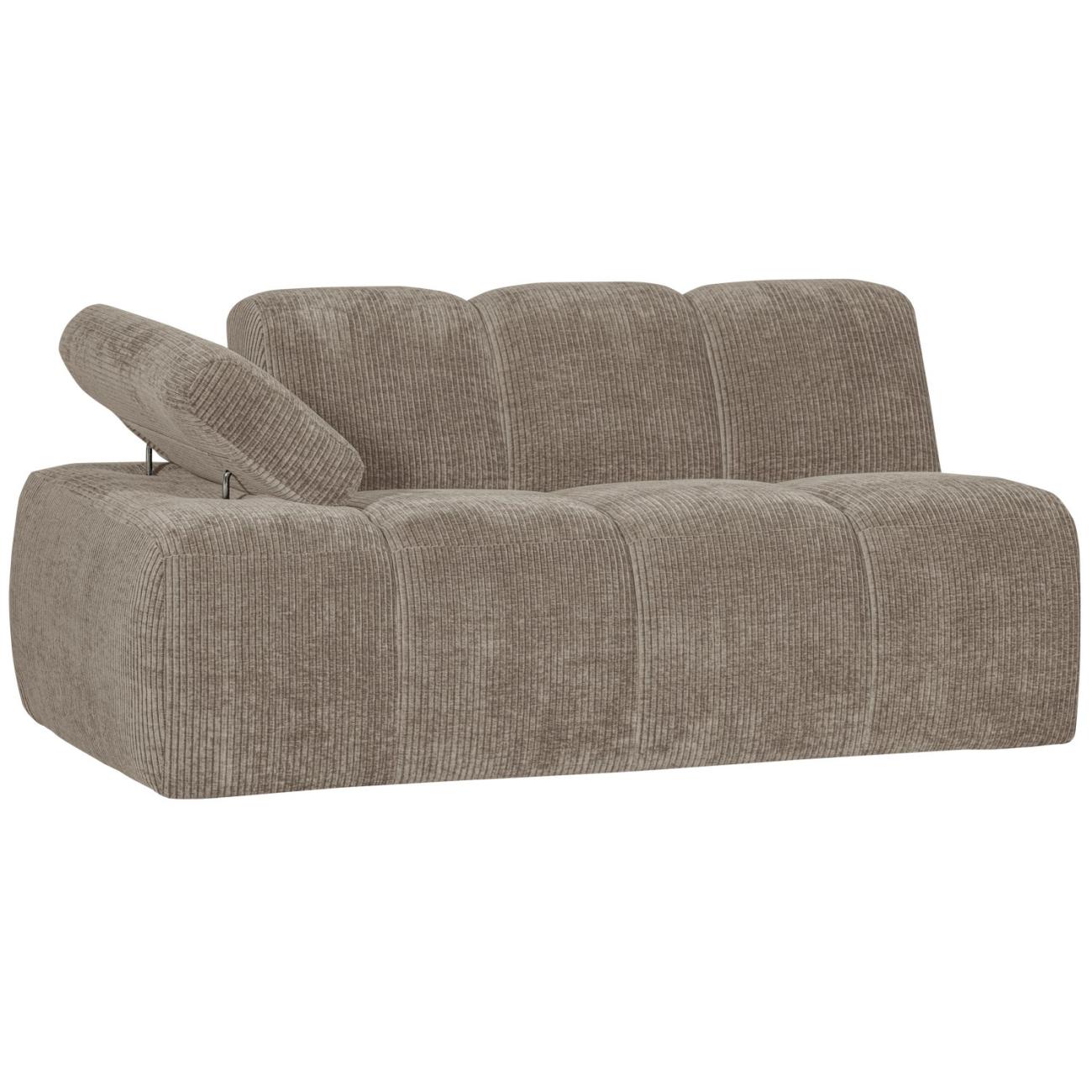 Modulsofa Mojo Flachcord 1,5er Arm-Links, Sand