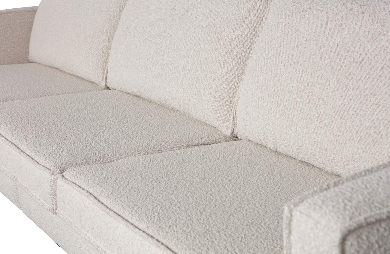 Sofa Rodeo 3 Sitzer aus Boucle-Stoff, Natur