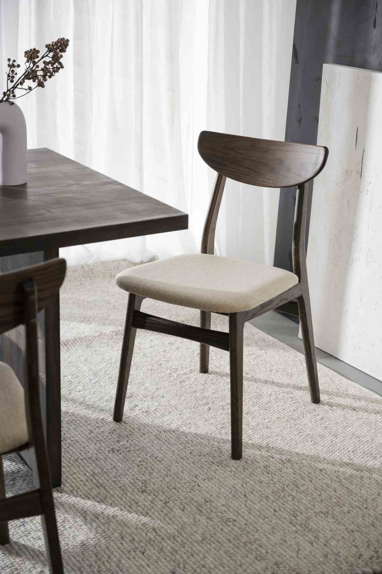 Machen Sie Ihr Zuhause komplett mit Stuhl Rodham 2er Set, Braun / Beige.