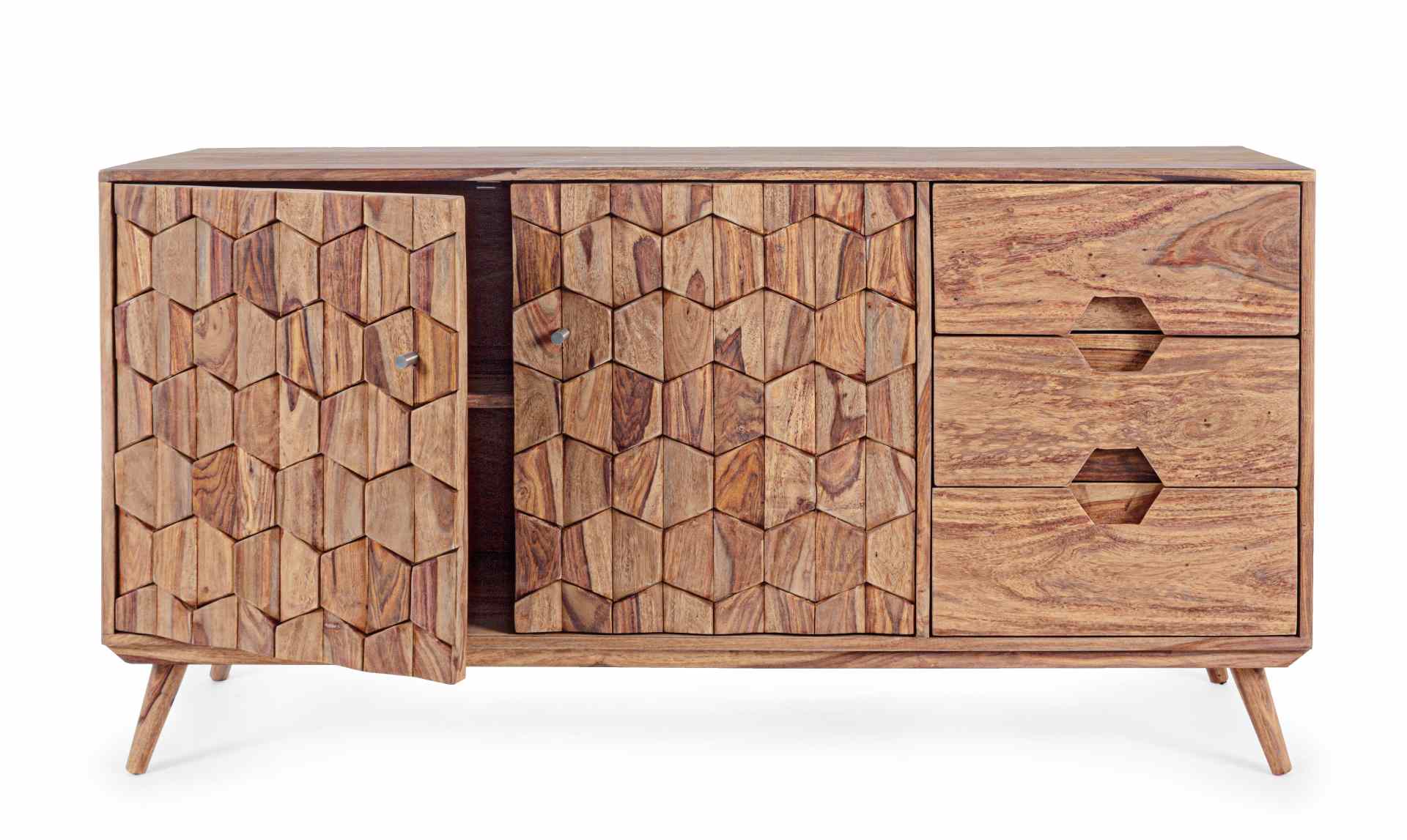 Sideboard Kant aus Sheeshamholz, 145 cm