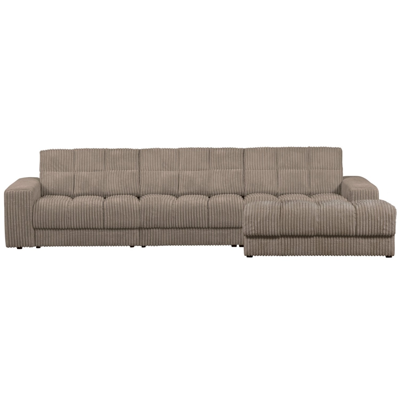 Chaiselongue Date mit Cordbezug Rechts, Mud