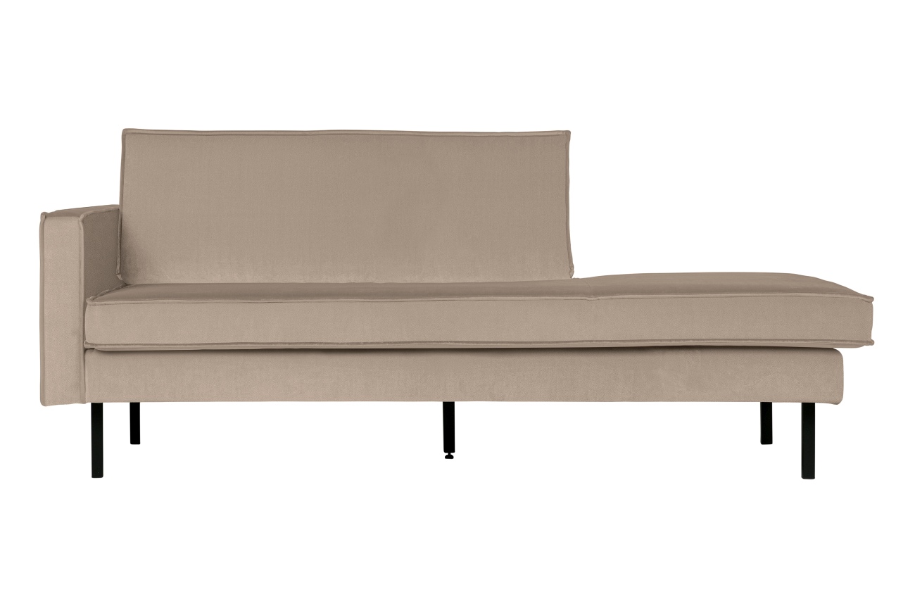 Recamiere Rodeo Daybed Samt links, Kaki