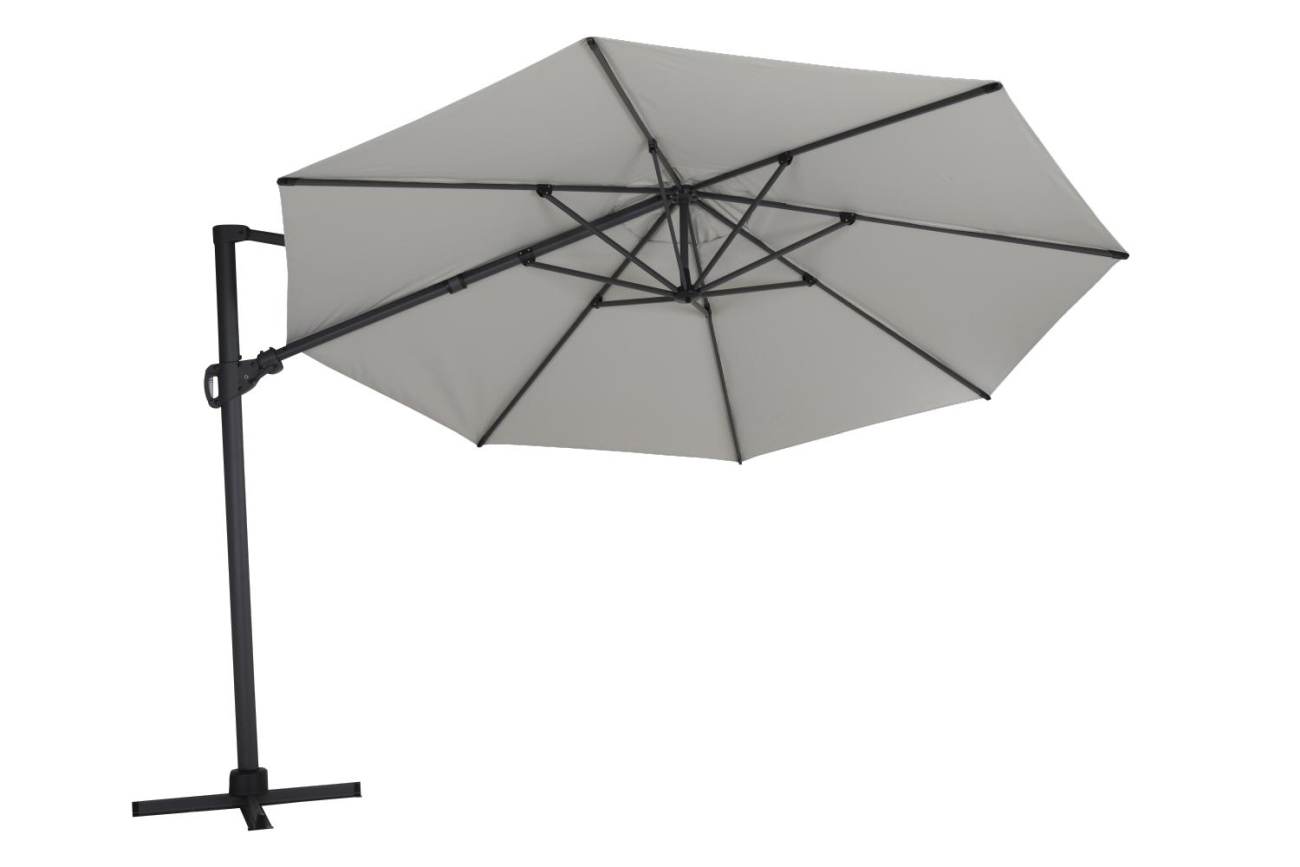 Sonnenschirm Varallo Ø 375 cm, Anthrazit/Beige