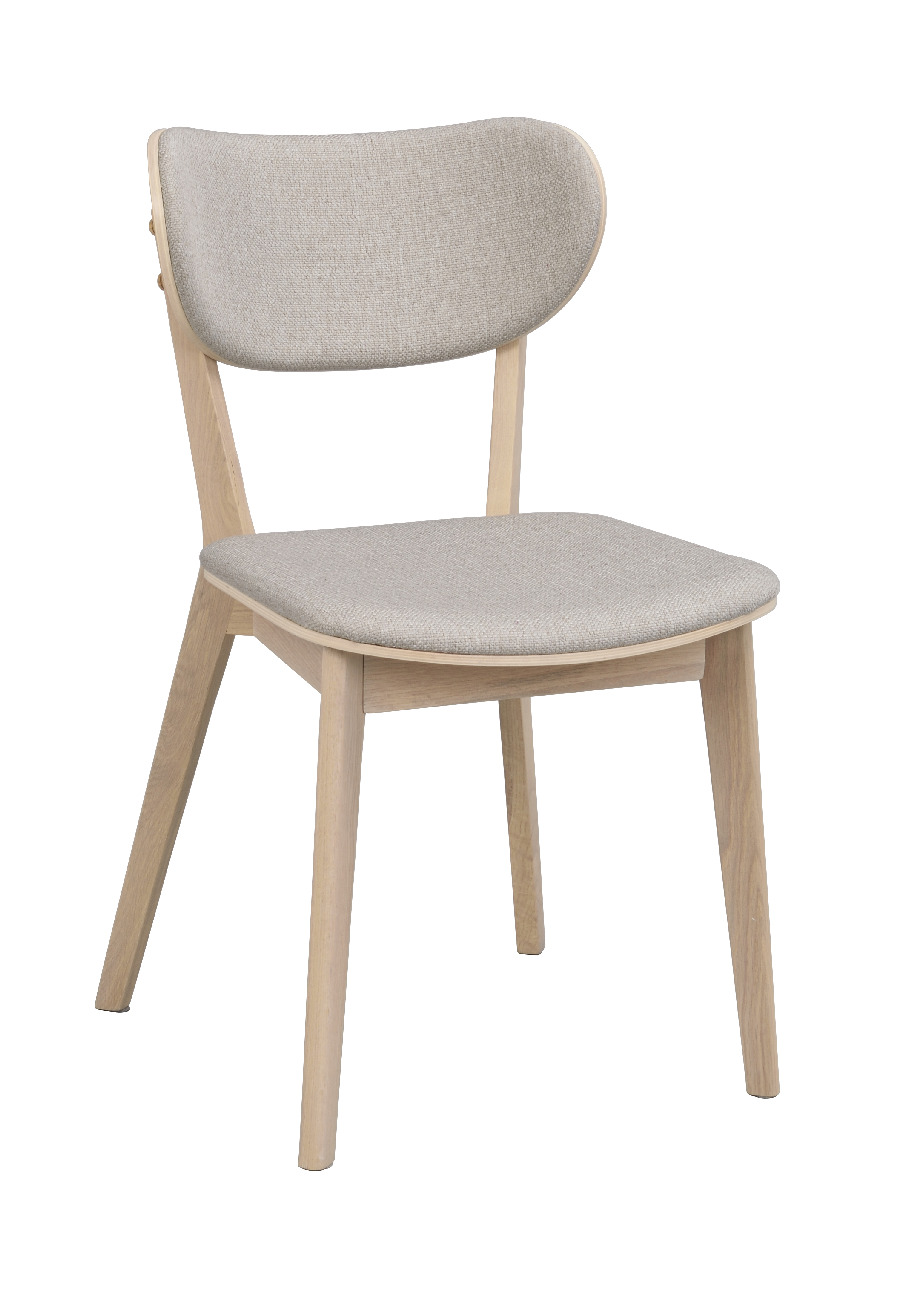 Stuhl Kato 2er Set, Whitewash / Grau Beige