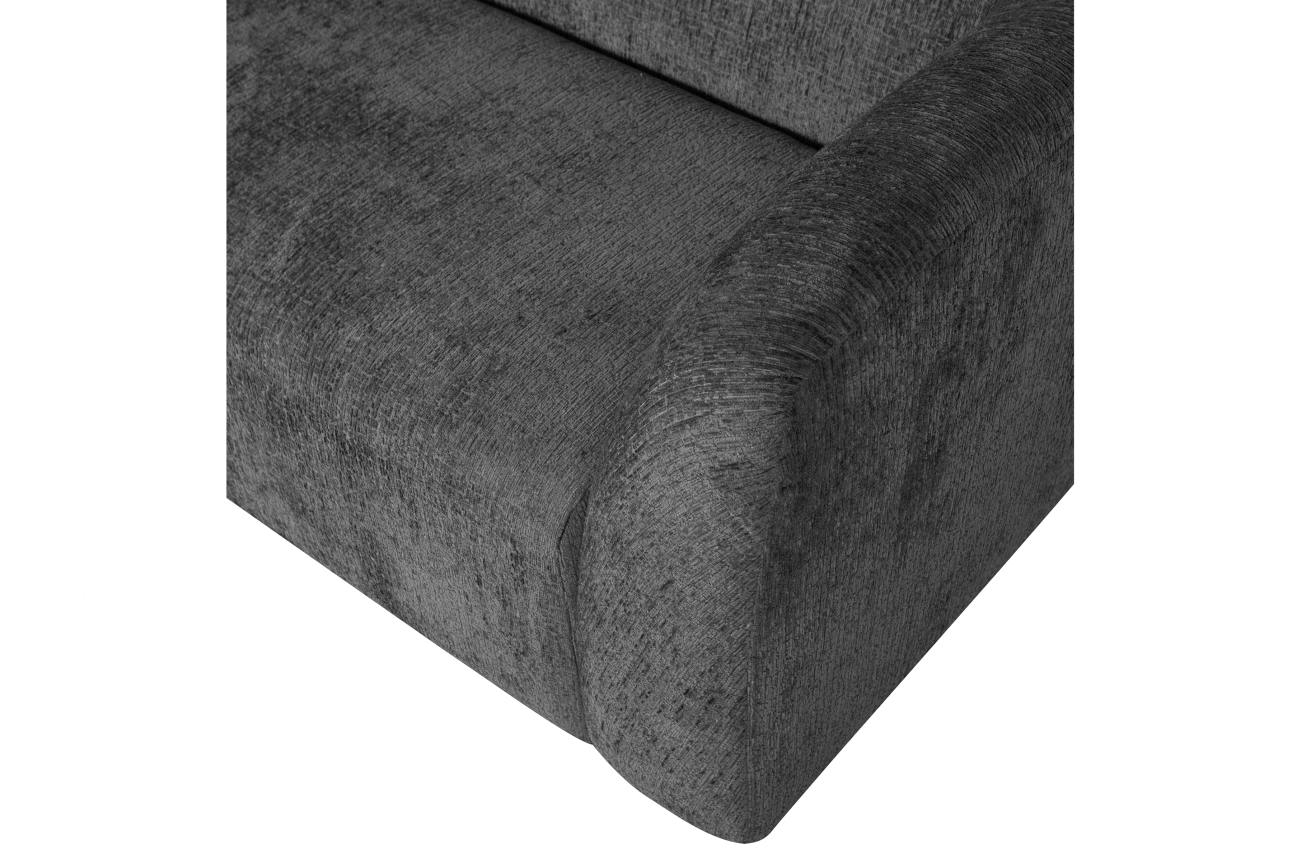 Sofa Sloping 3-Sitzer aus Struktursamt, Mountain