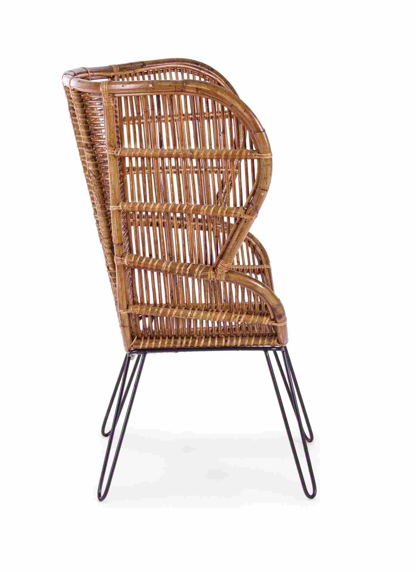 Sessel Estefan aus Rattan, Braun