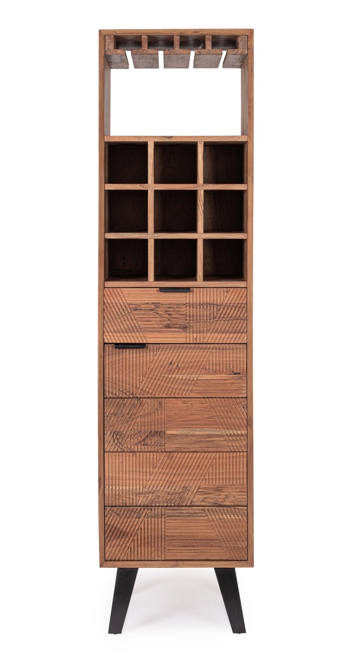 Barschrank Isar aus Akazienholz, 180 cm