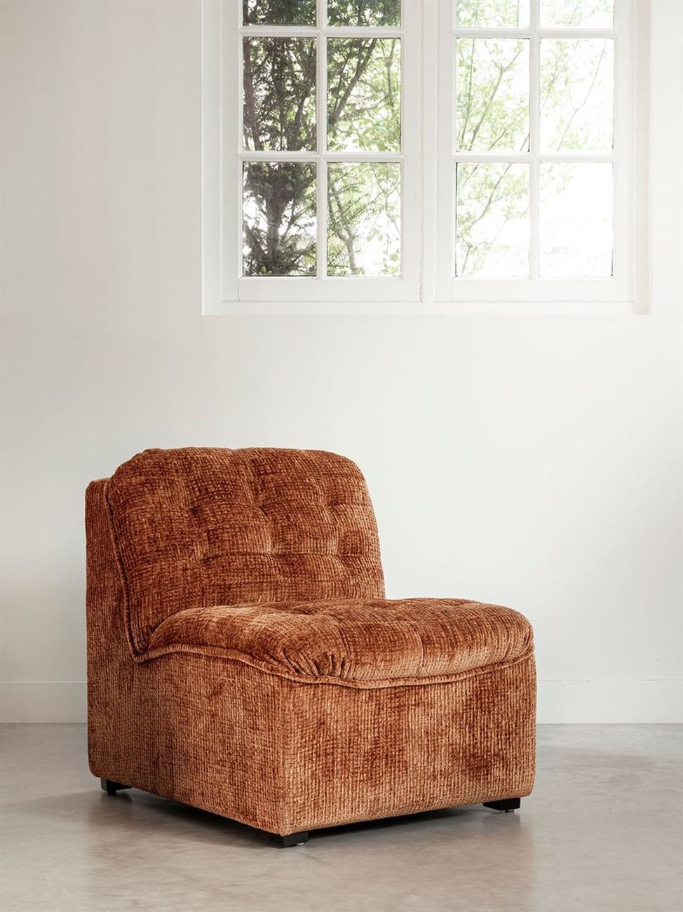 Sessel Liberty aus Stoff, Cinnamon