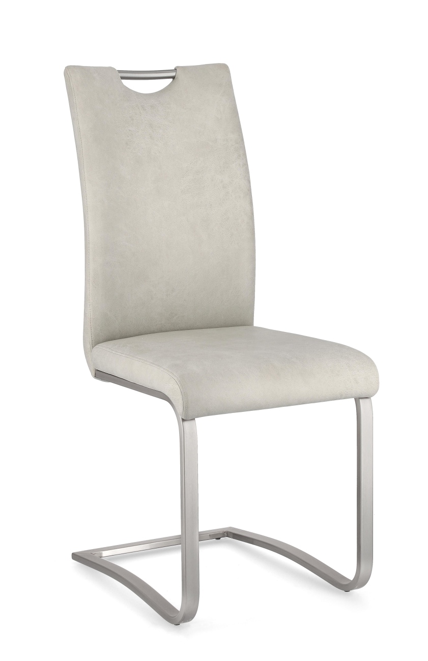 Esszimmerstuhl Kenneth aus Kunstleder, Beige