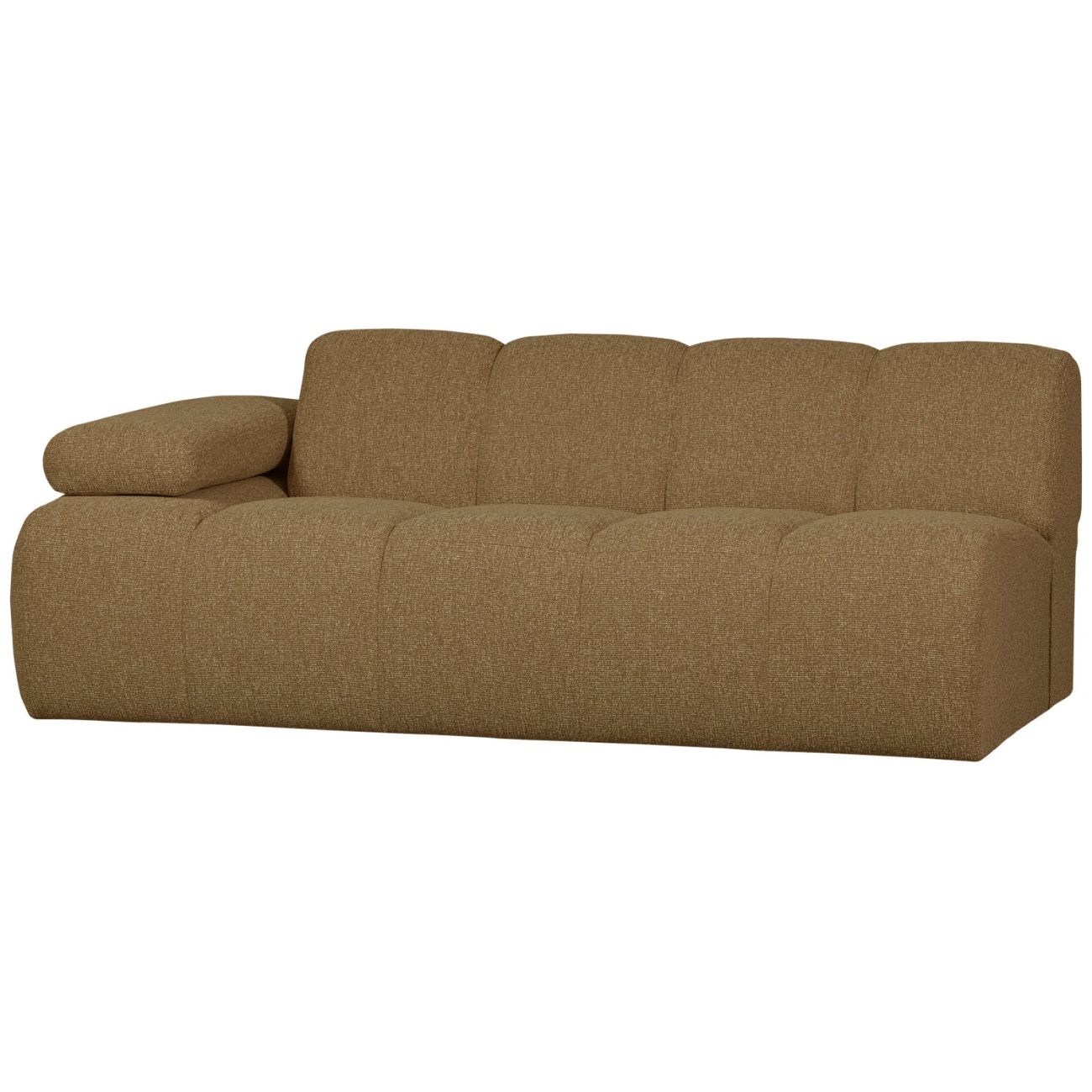 Modulsofa Mojo Boucle 2er Arm-Links, Gelb/Braun