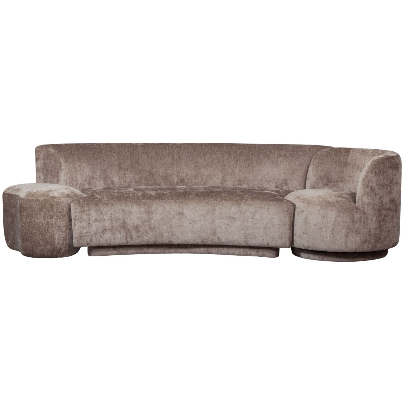 Sofa Combi-Popular: Bank+Sessel+Pouf, Taupe