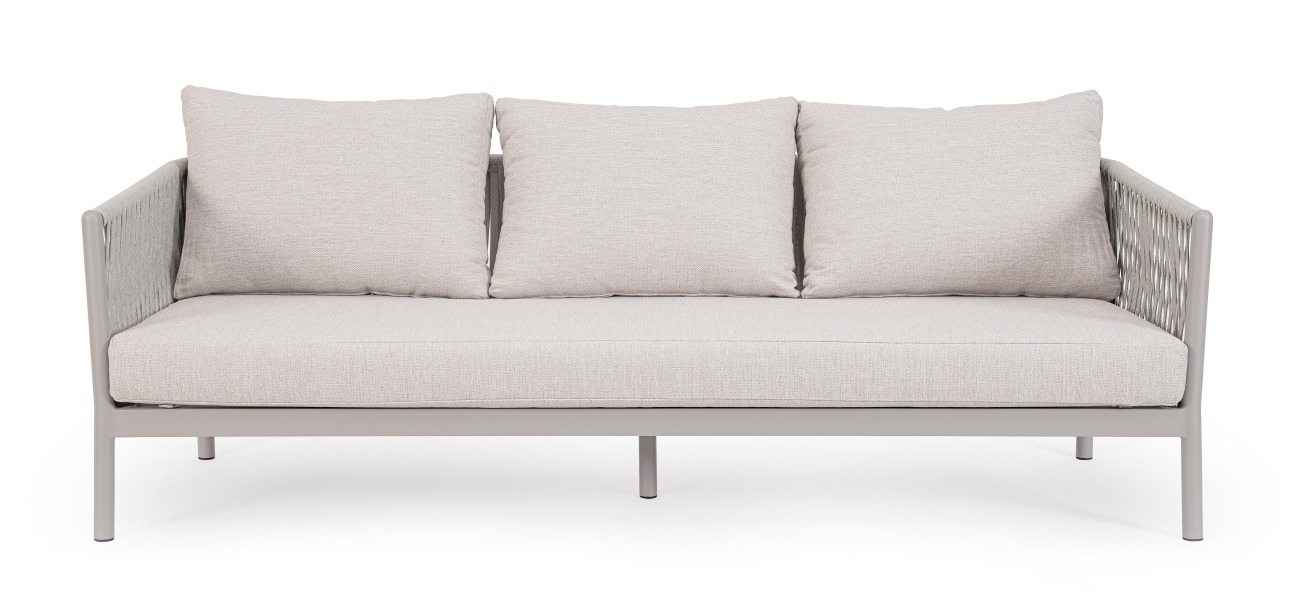 Gartensofa Florencia aus Aluminium, Sand