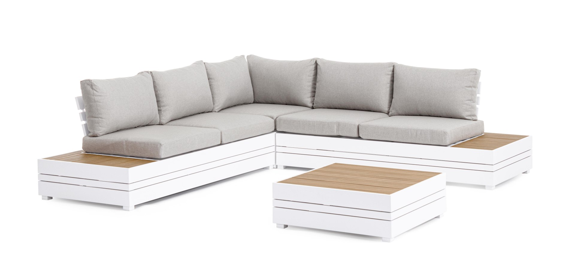 Gartensofa Osten aus Aluminium, Weiß