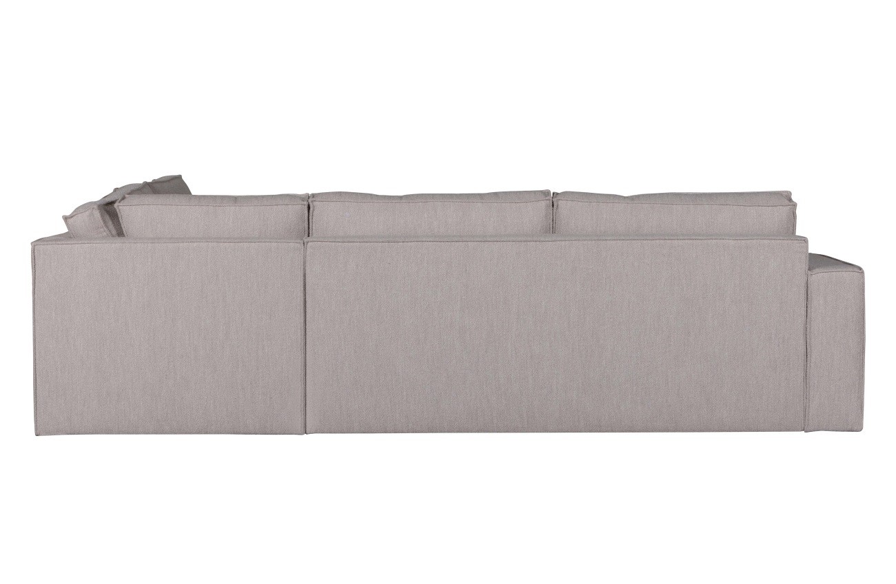 Ecksofa Hajo aus Bouclè-Stoff Rechts, Grau