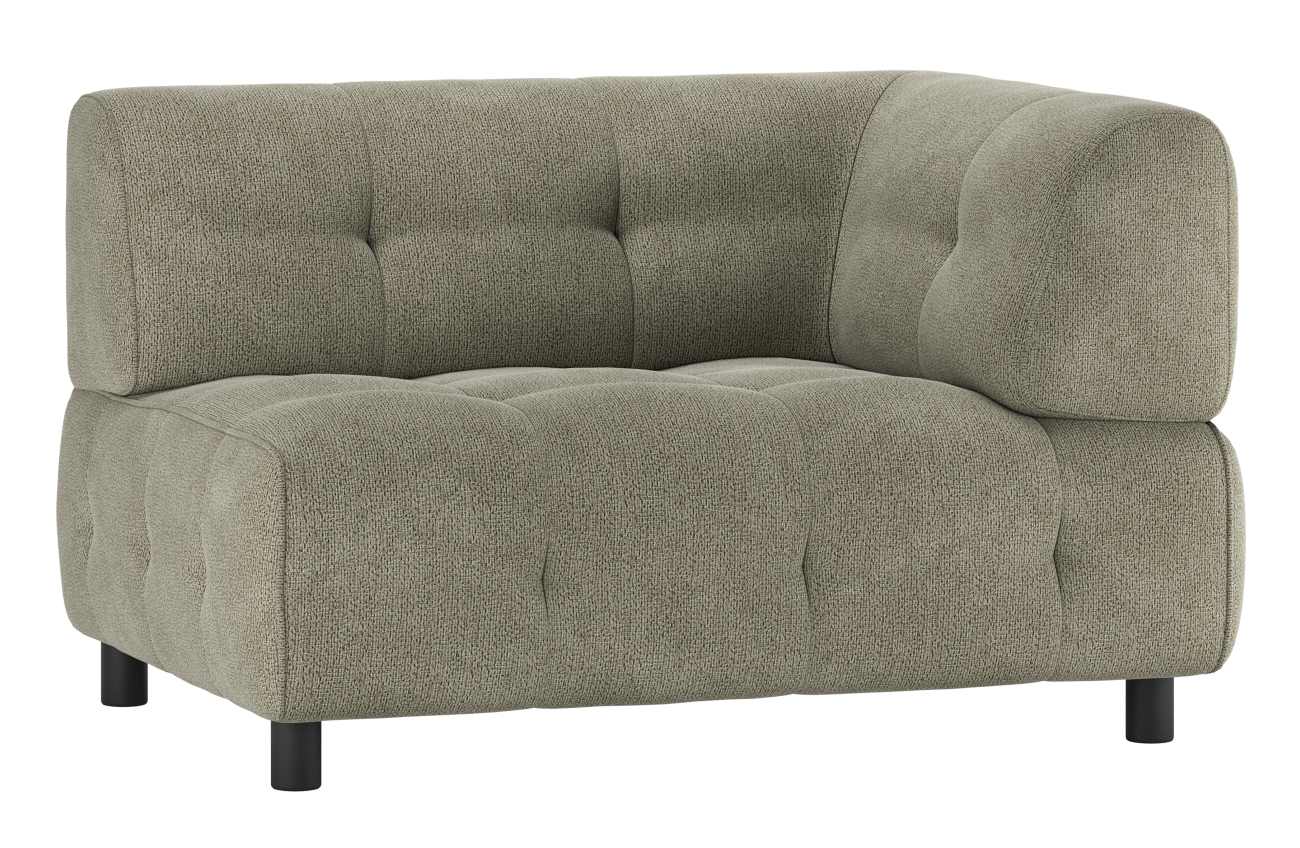 Modulsofa Louis aus Chenille Rechts, Grün