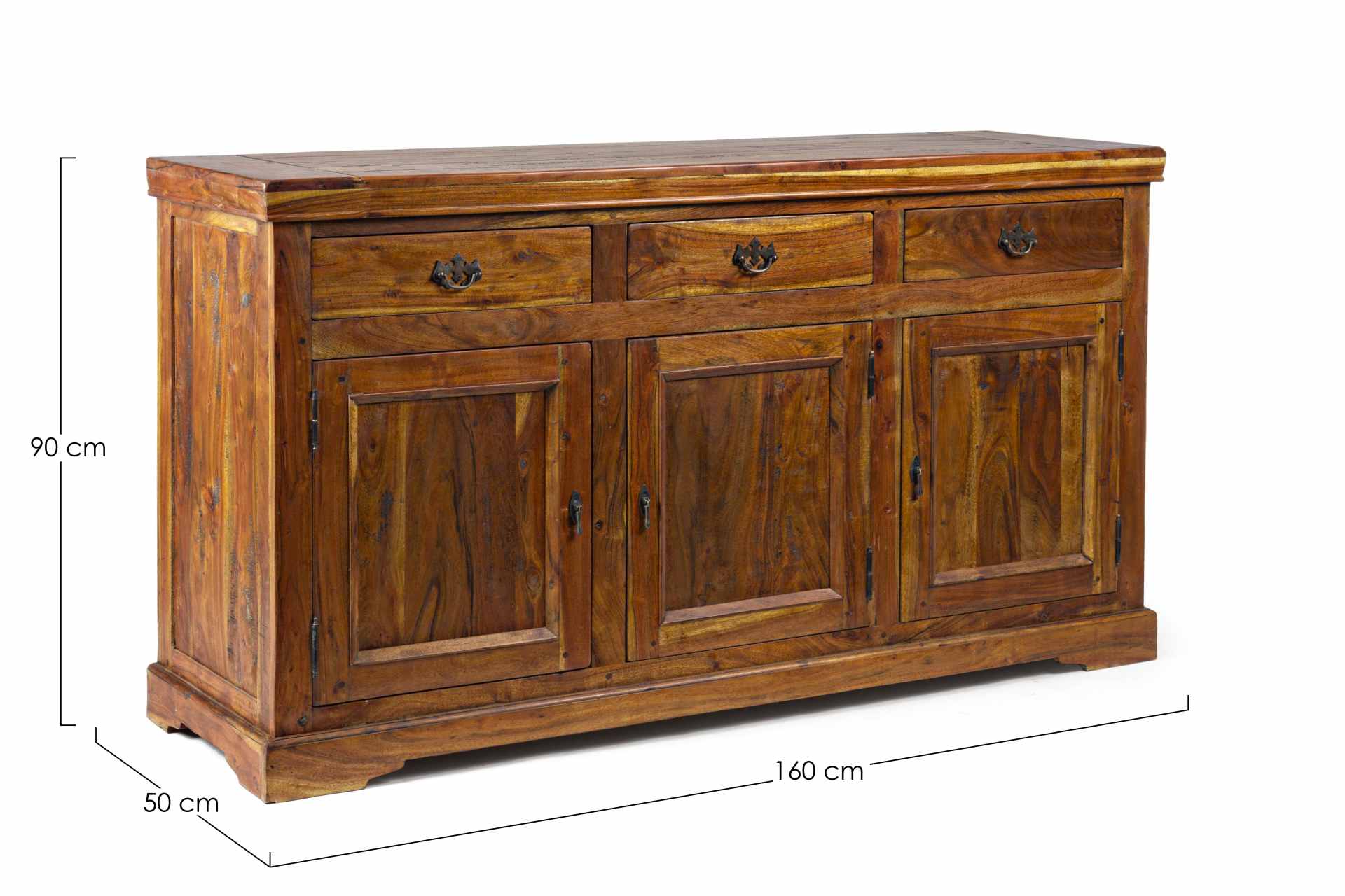 Sideboard Chateaux aus Akazienholz, 160 cm