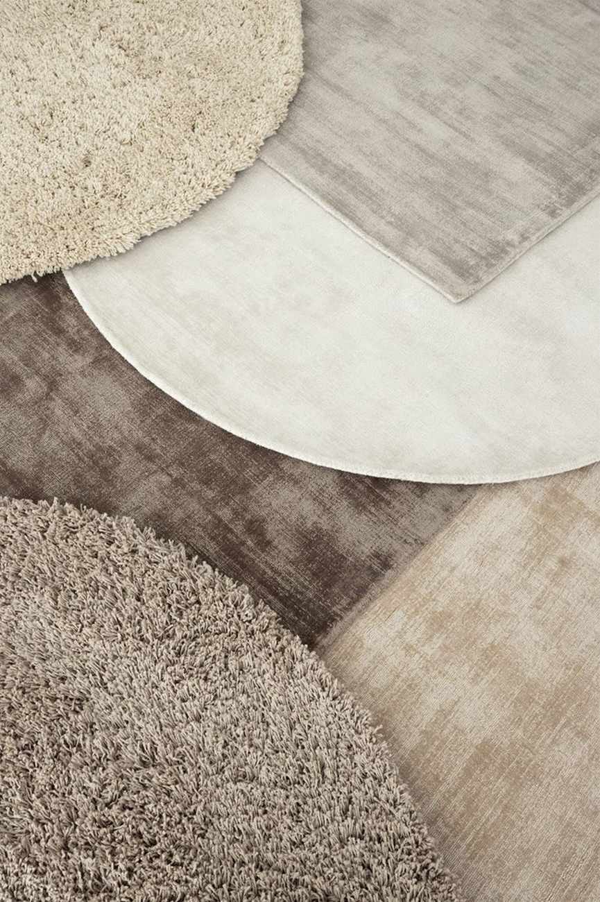 Teppich Celeste Rund aus Kunstfasern, Ø 200 cm, Beige