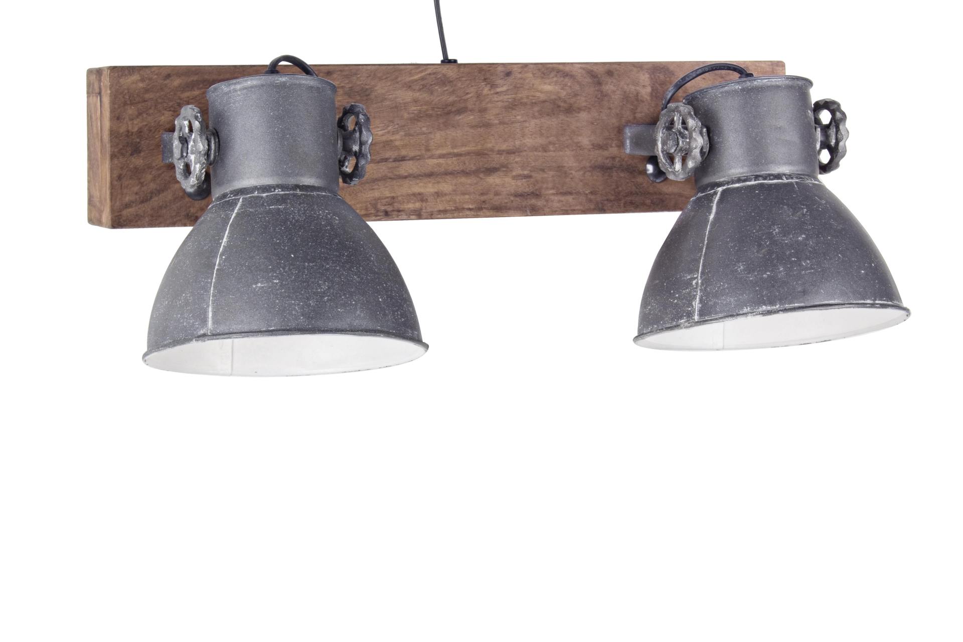 Wandleuchte Allique aus Mangoholz, Grau Wandleuchte Allique aus Mangoholz, Grau