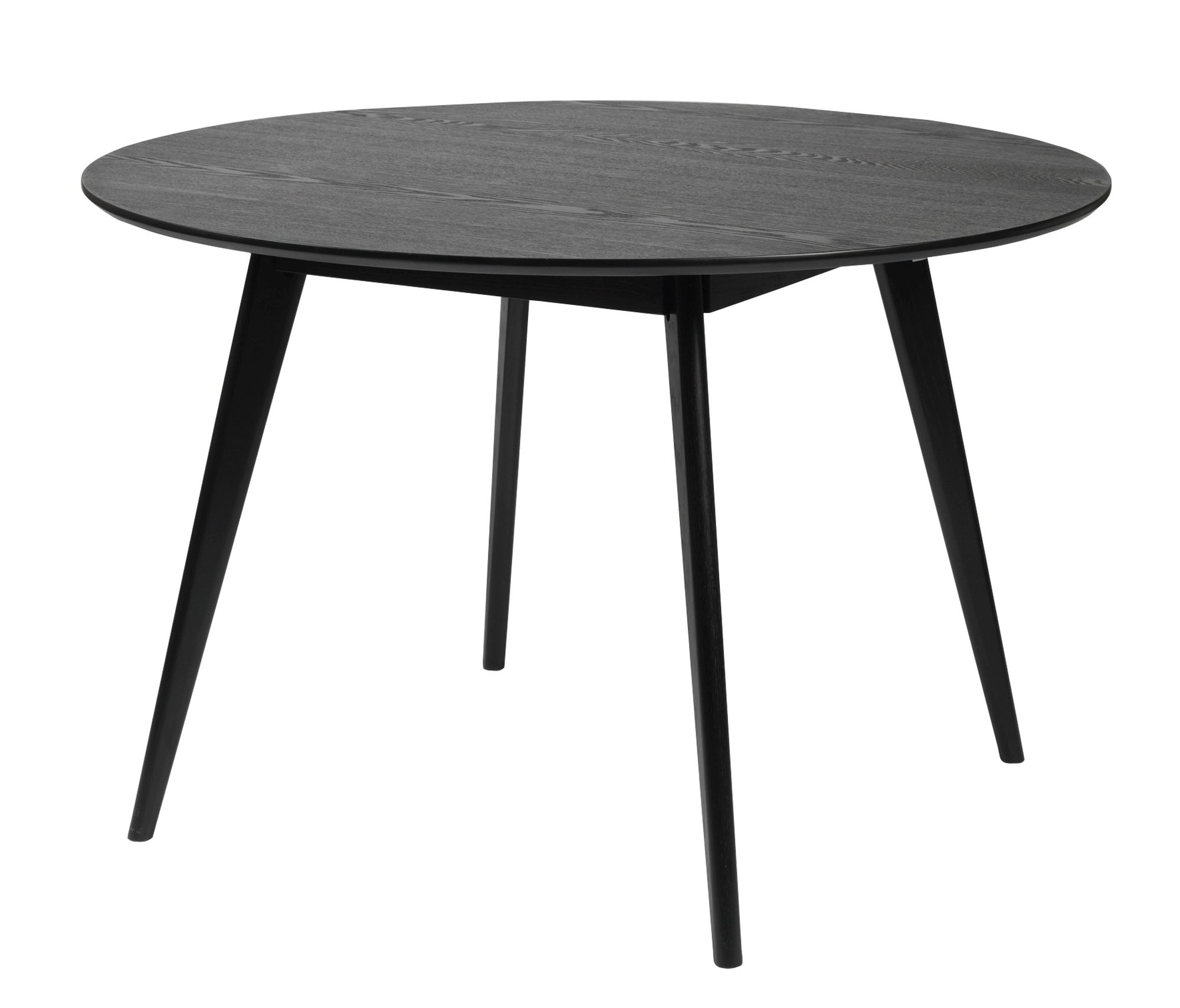 Esstisch Yumi Rund 115cm, MDF Esche Schwarz