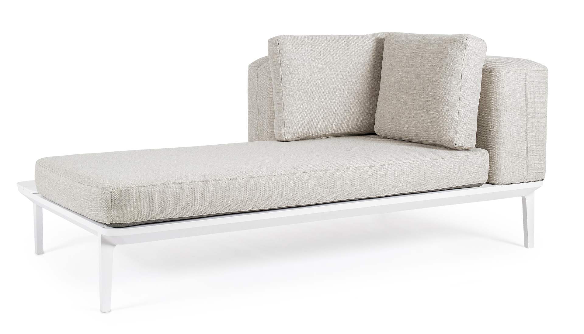 Sofa Matrix aus Aluminium, Weiß