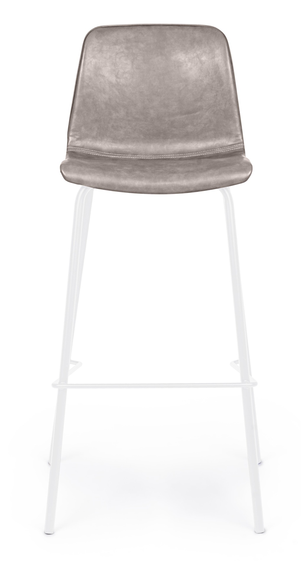 Barhocker Kyra aus Kunstleder, Beige/Weiß