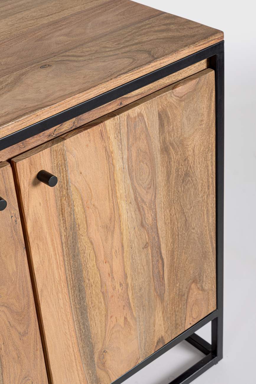 Sideboard Nartan aus Sheesham-Holz, 4 Türen