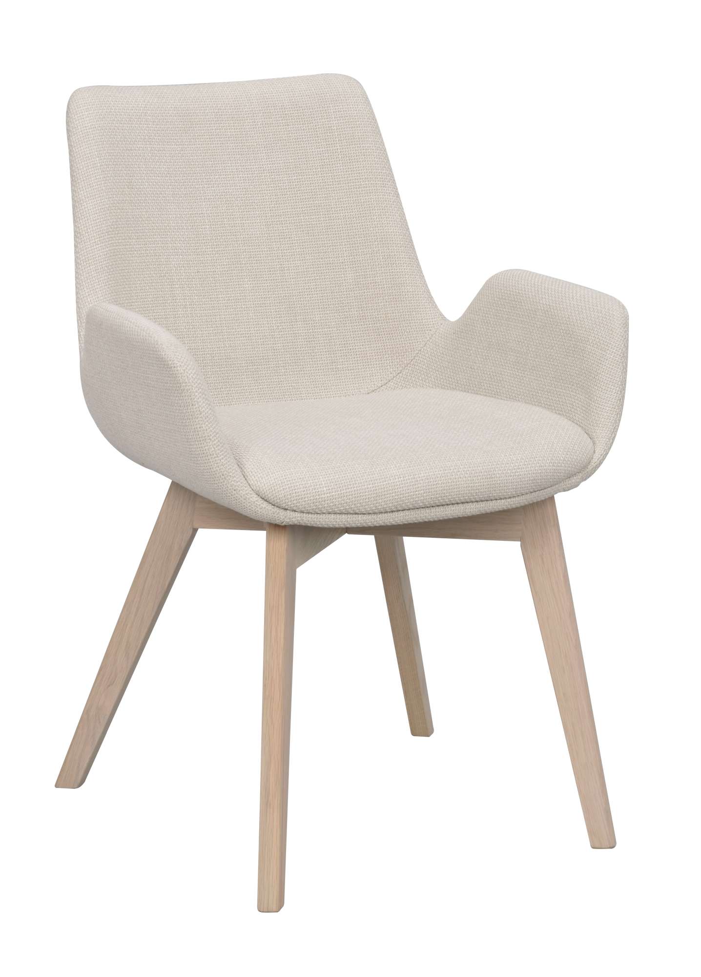 Stuhl Drimsdale 2er Set mit Armlehne, Beige / Whitewash