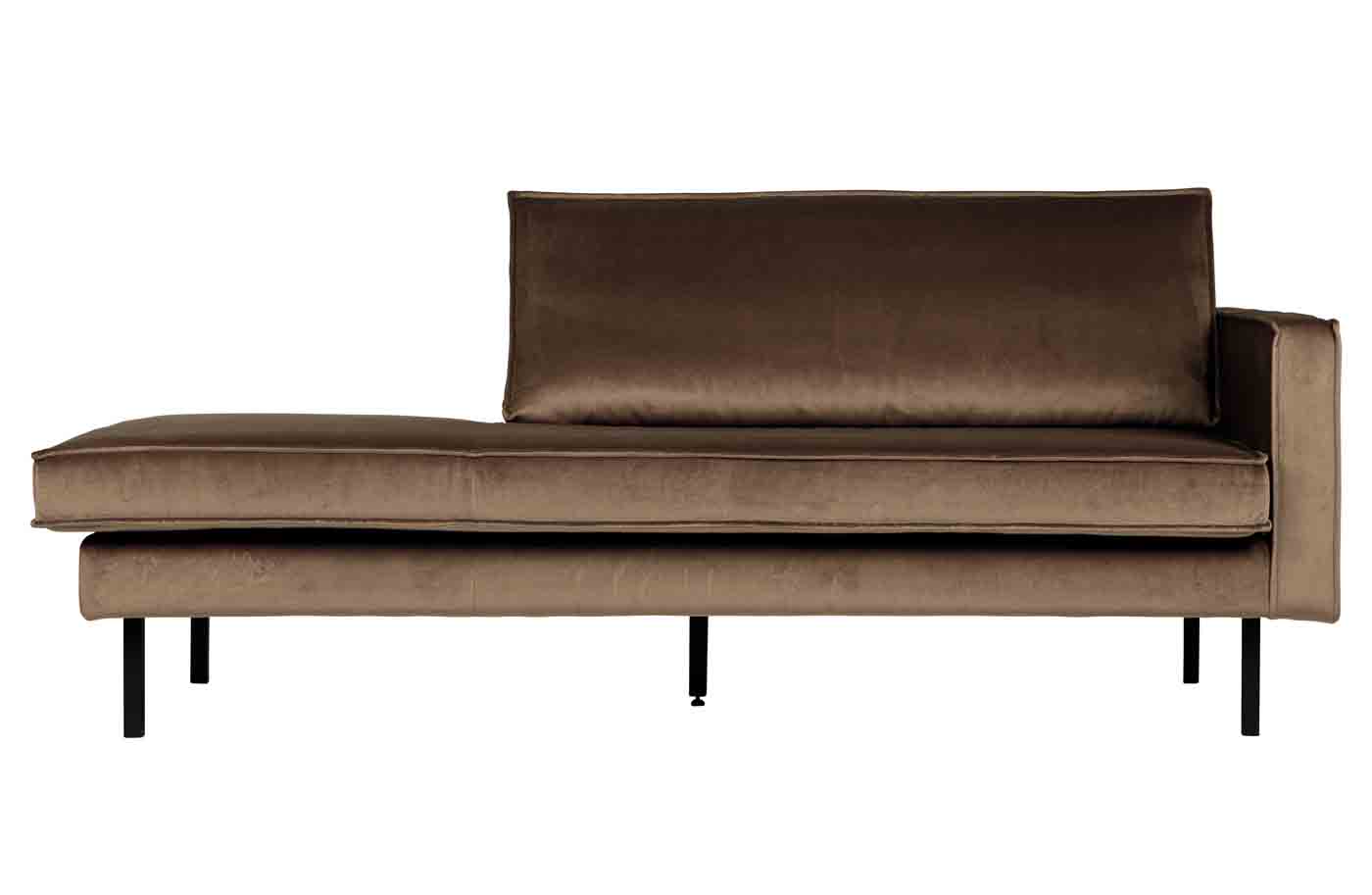 Recamiere Rodeo Daybed Samt, rechts Taupe