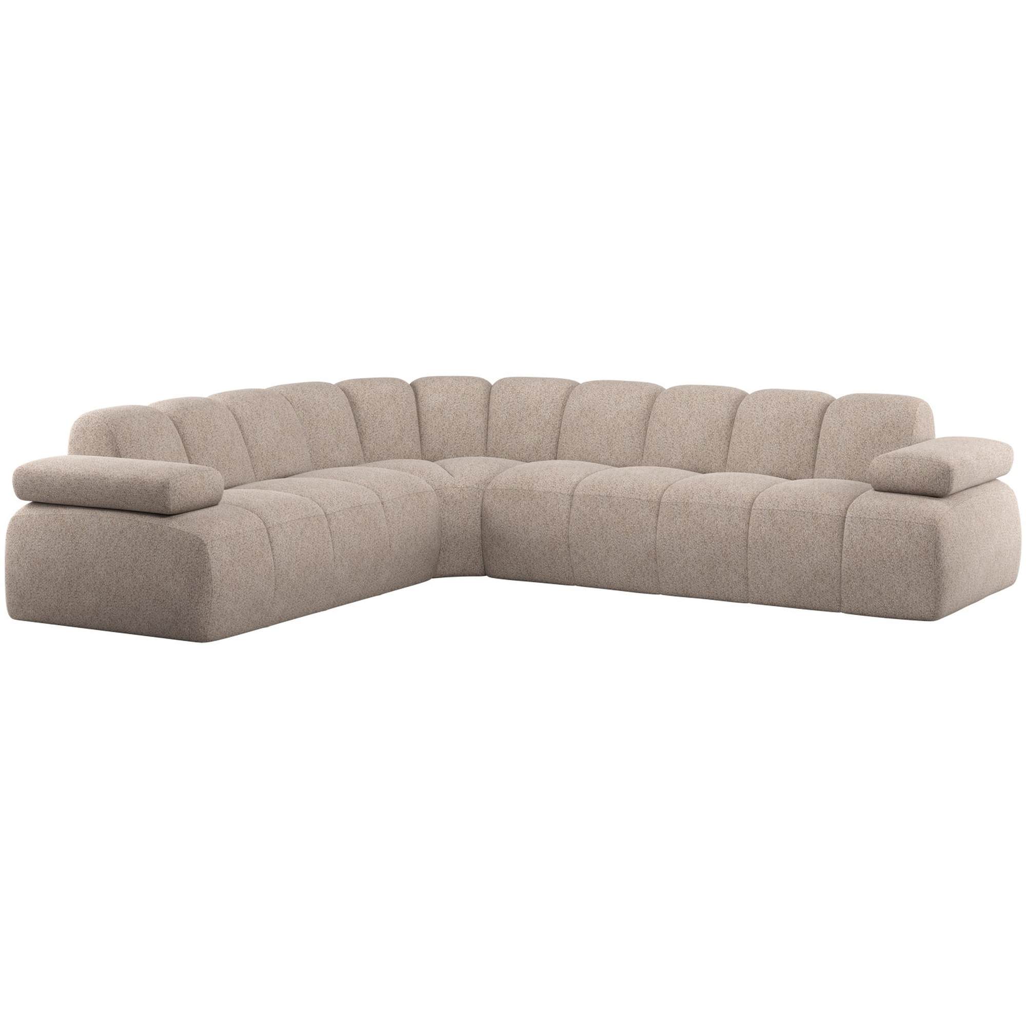 Ecksofa Mojo Links - Wollen-Stoff, Sand