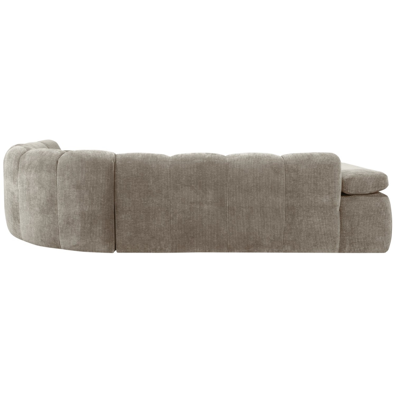 Ecksofa Mojo aus Flachcord Rechts, Sand