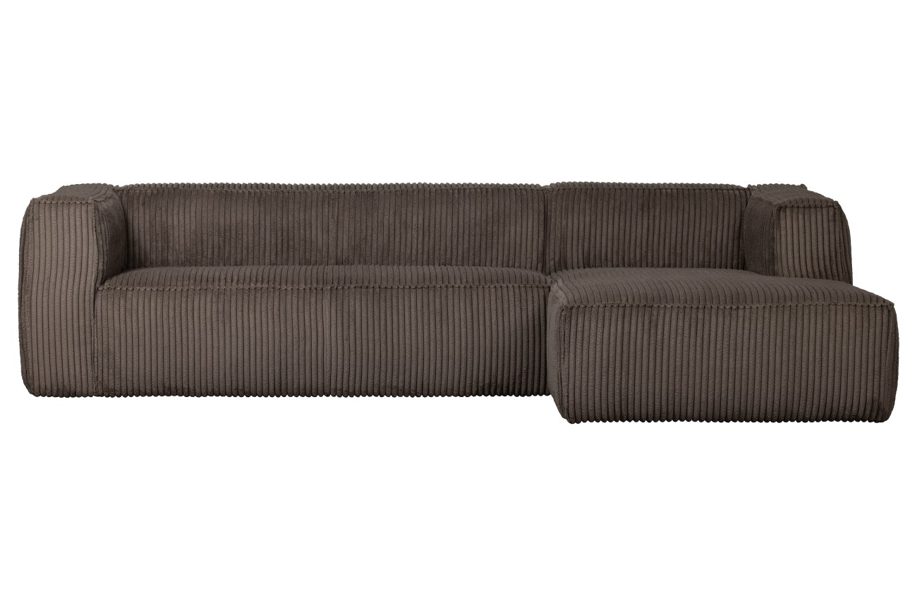 Ecksofa Bean mit Cordbezug, rechts Braun