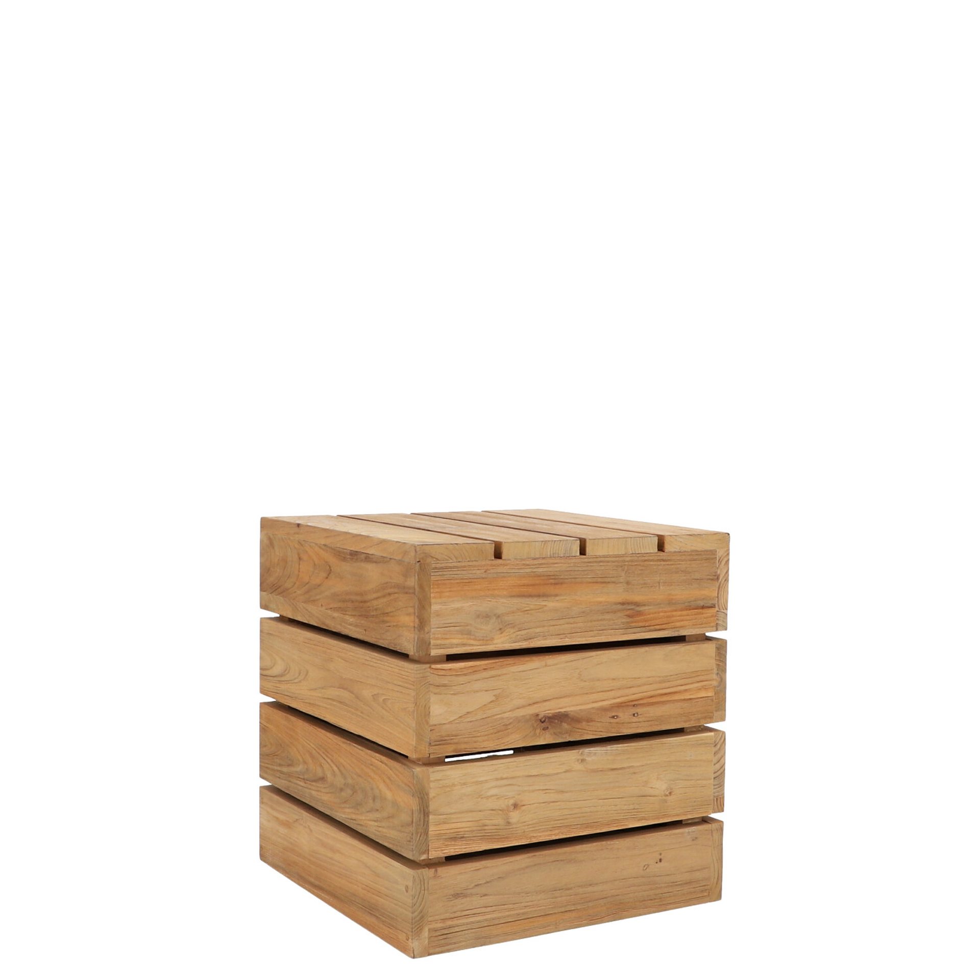 Beistelltisch Move aus recyceltem Teakholz, 43 cm