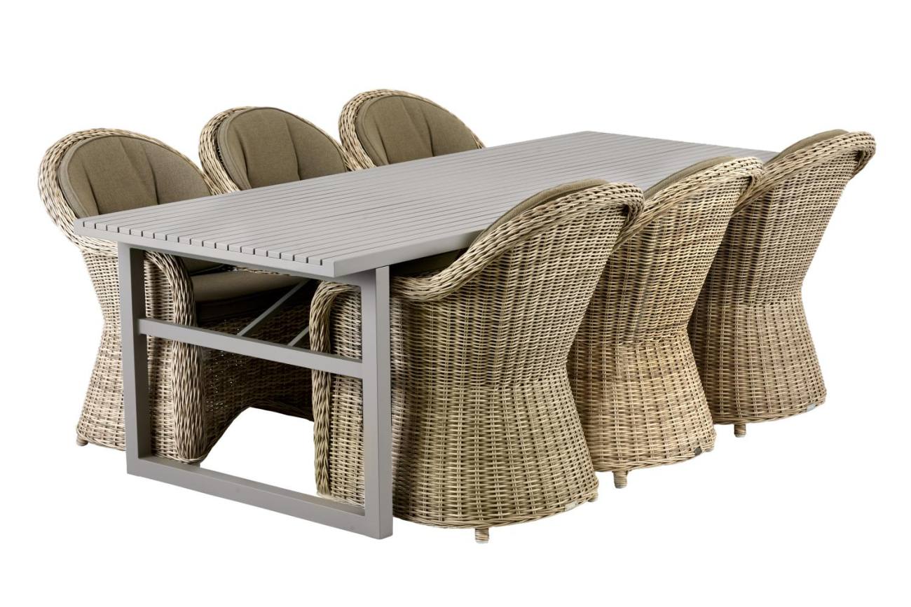 Gartenesstisch Vevi 230x95 cm, Kaki