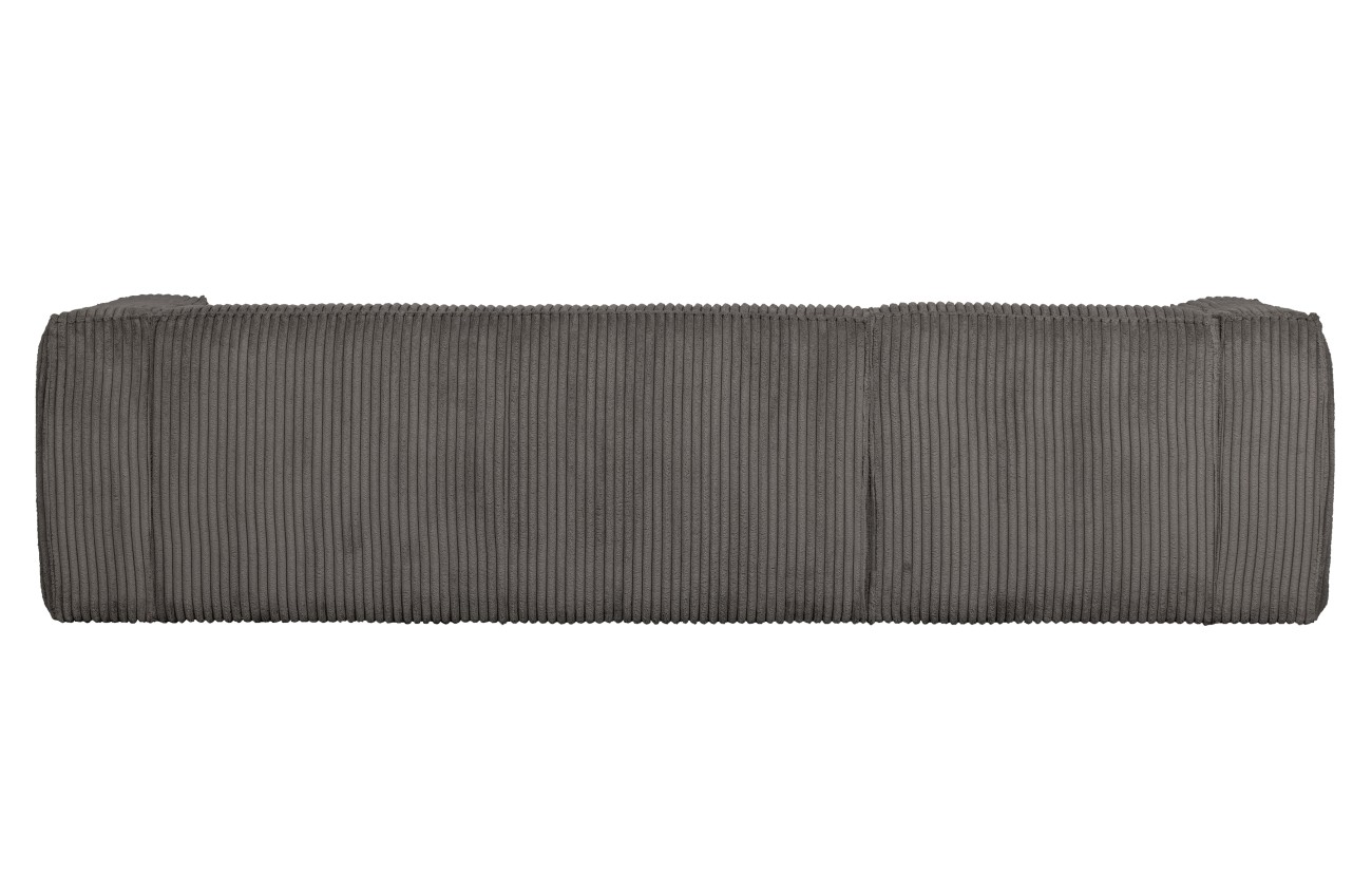 Ecksofa Bean mit Cordbezug, links Grau