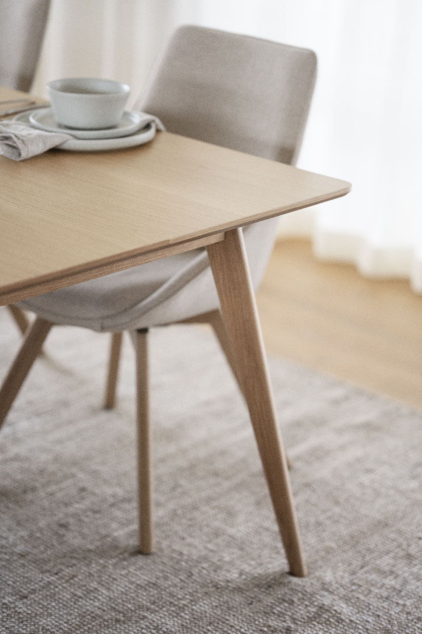 Esstisch Yumi Rechteckig 190x90cm, MDF Eiche Natur