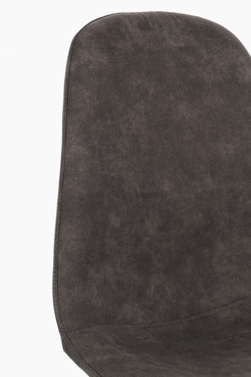 Barhocker New Irelia 2er- Set aus Kunstleder, Dunkelgrau